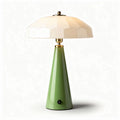 Lampe de bureau en céramique verte et abat-jour en verre 30 x 30 x 50cm